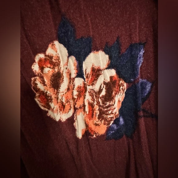 Maurice’s Burgundy Flowered Dress - Picture 2 of 8